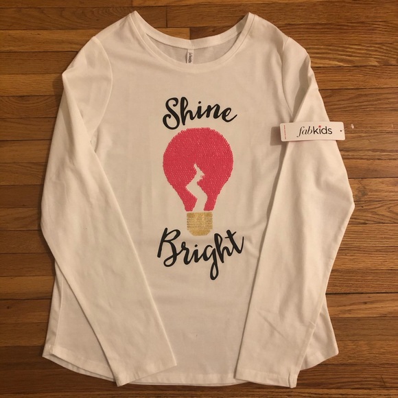 SOLD! Girls’ FabKids Shine Bright Tee, XXL (14/16) - Picture 2 of 8